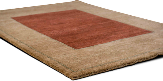 Weavers Art Copper & Gold — Hand-Knotted Wool Rug, 6′ × 4′