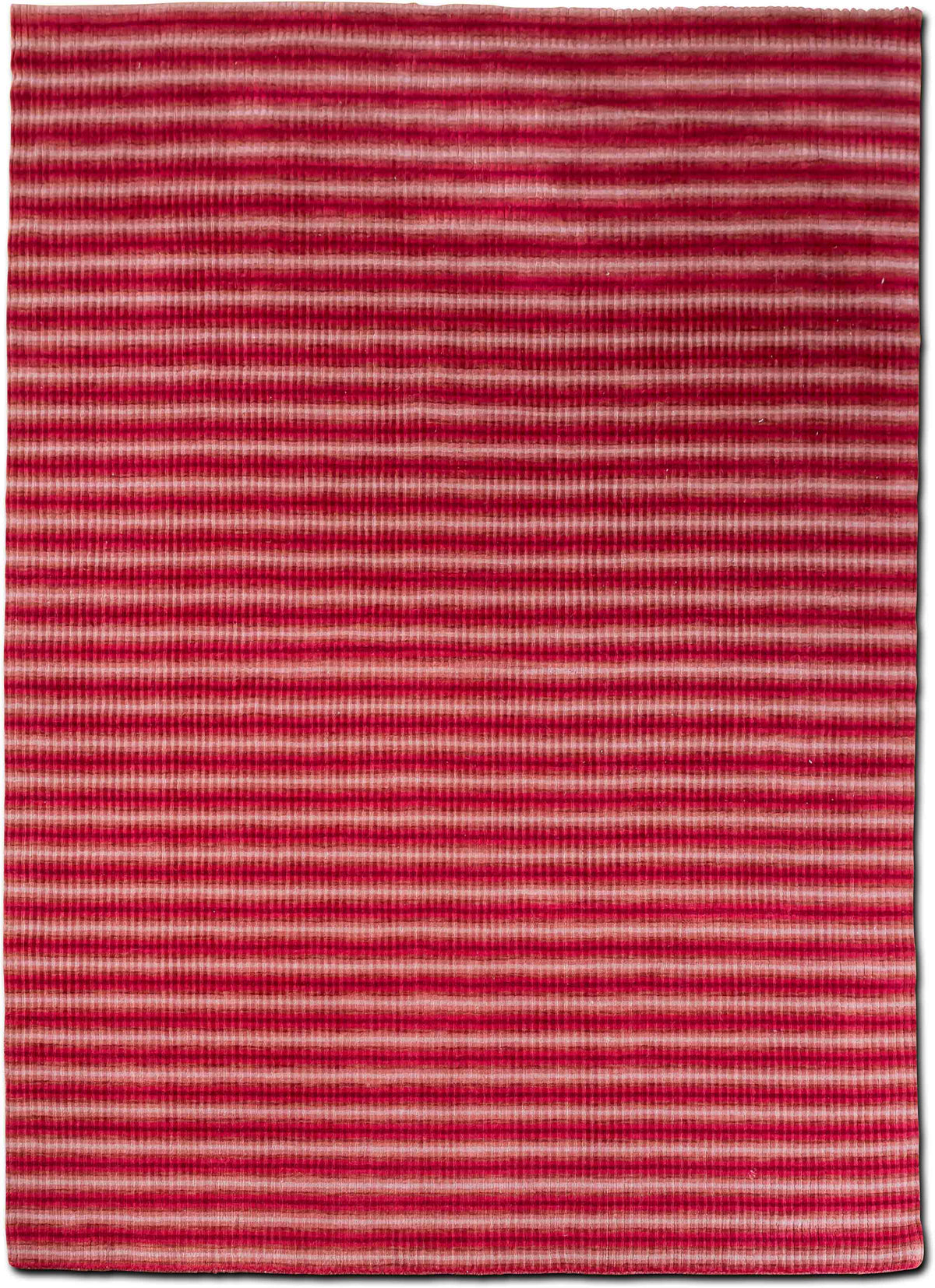 Indus Valley Rose & Ginger Stripe Wool Rug, 11′ × 8′