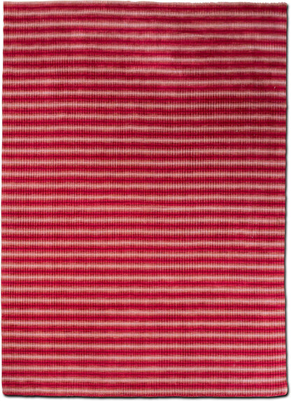 Indus Valley Rose & Ginger Stripe Wool Rug, 11′ × 8′