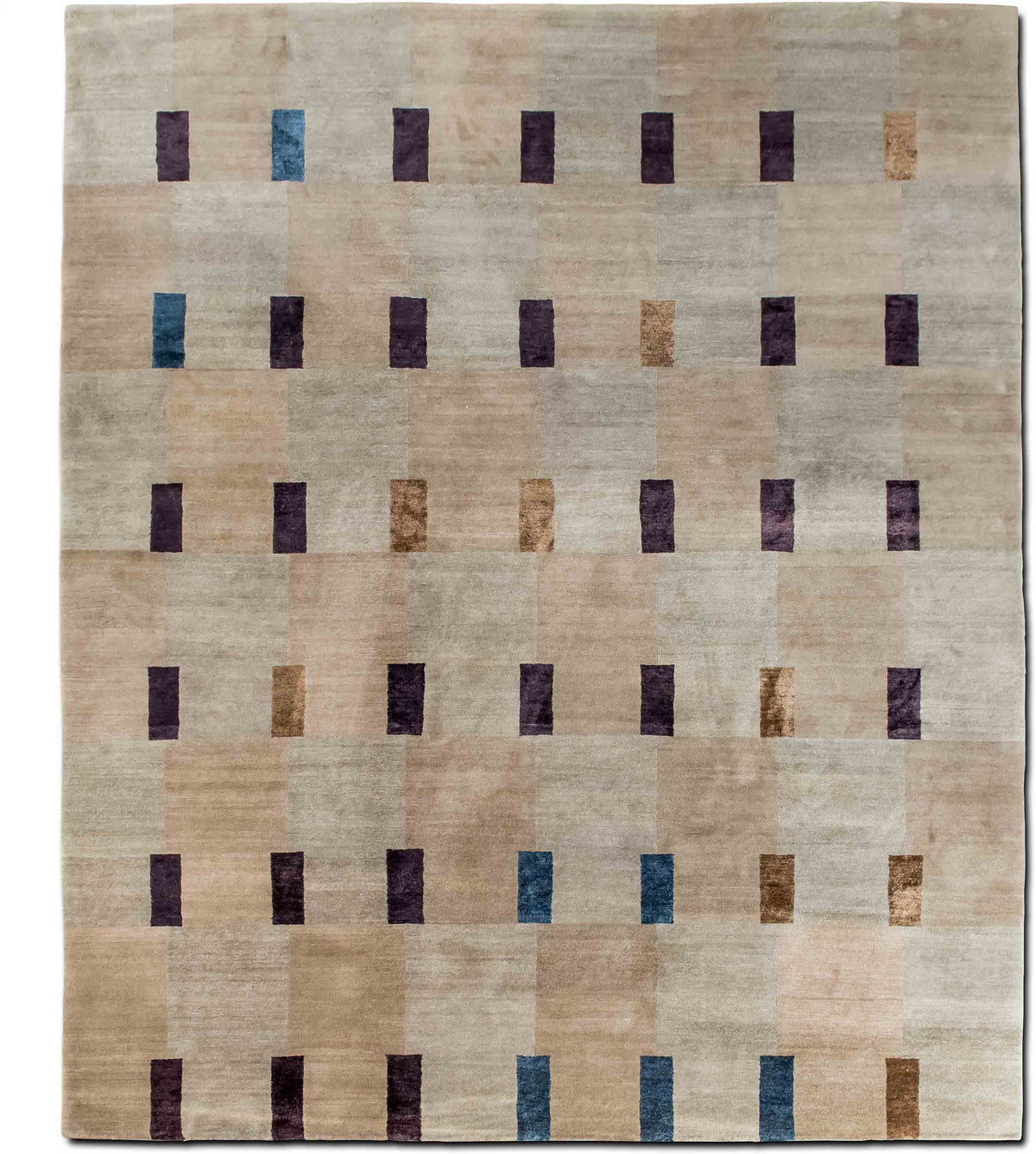 Tufenkian Double Square Bayleaf — Hand-Knotted Wool & Silk Rug, 10′ × 8′5″