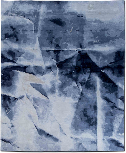 Folding Sky Abstract Wool & Silk Rug, 10′ × 8′2″