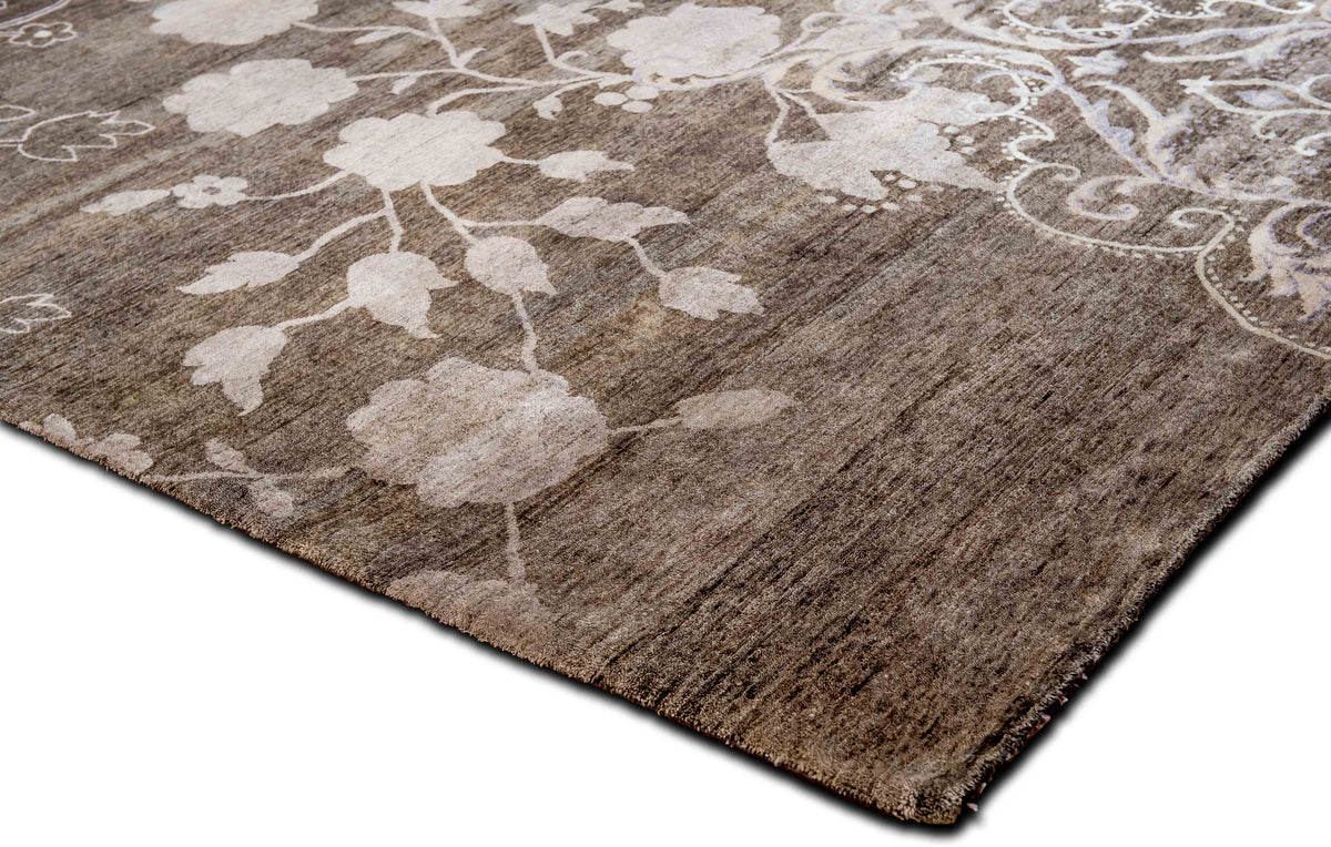 Tufenkian Floral Simple — Hand-Knotted Wool Rug, 11′ × 9′