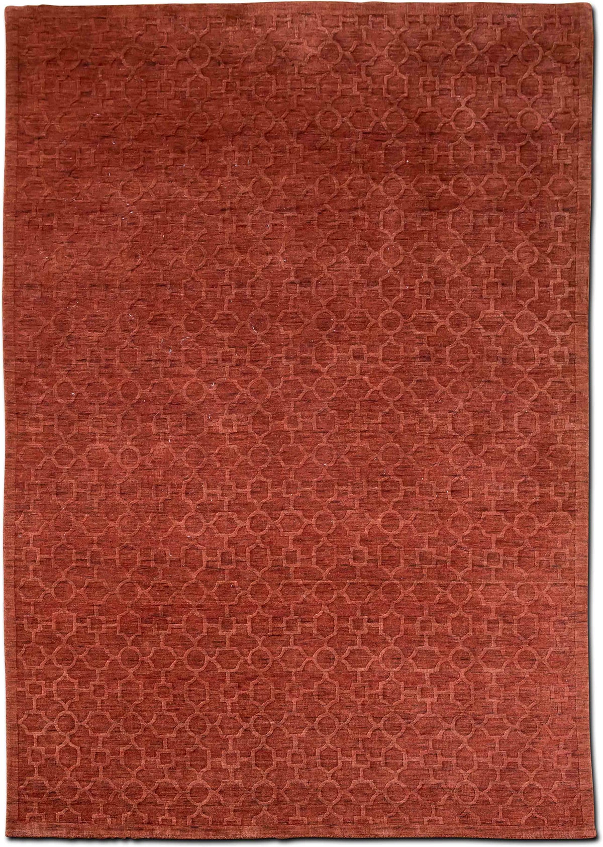 Fields Cinnamon — Hand-Knotted Wool Rug, 10′ × 7′