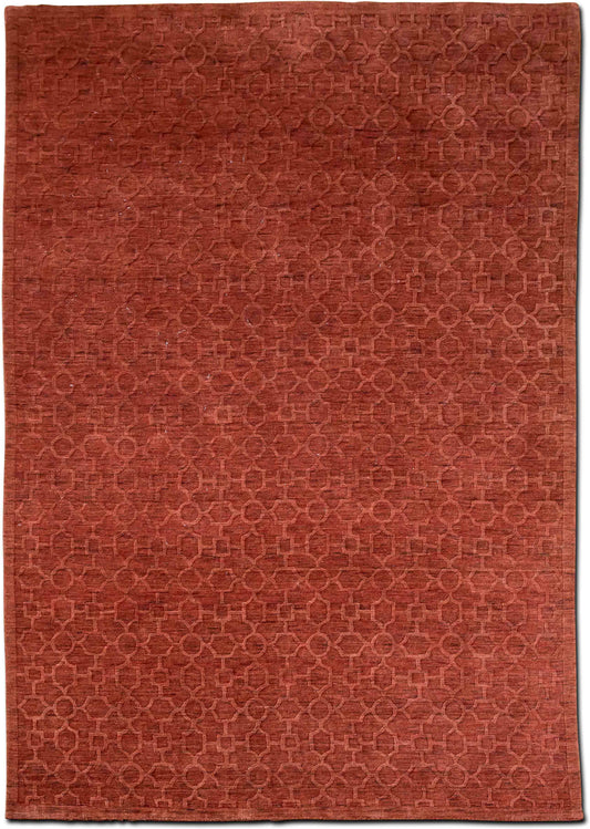 Fields Cinnamon — Hand-Knotted Wool Rug, 10′ × 7′