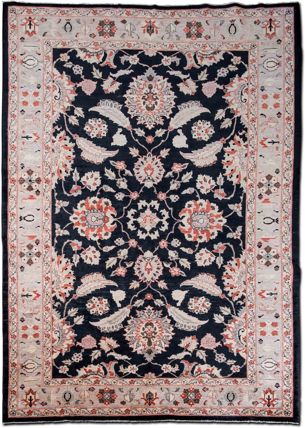 Persian-Style Floral — Wool Rug, 5′ × 3′