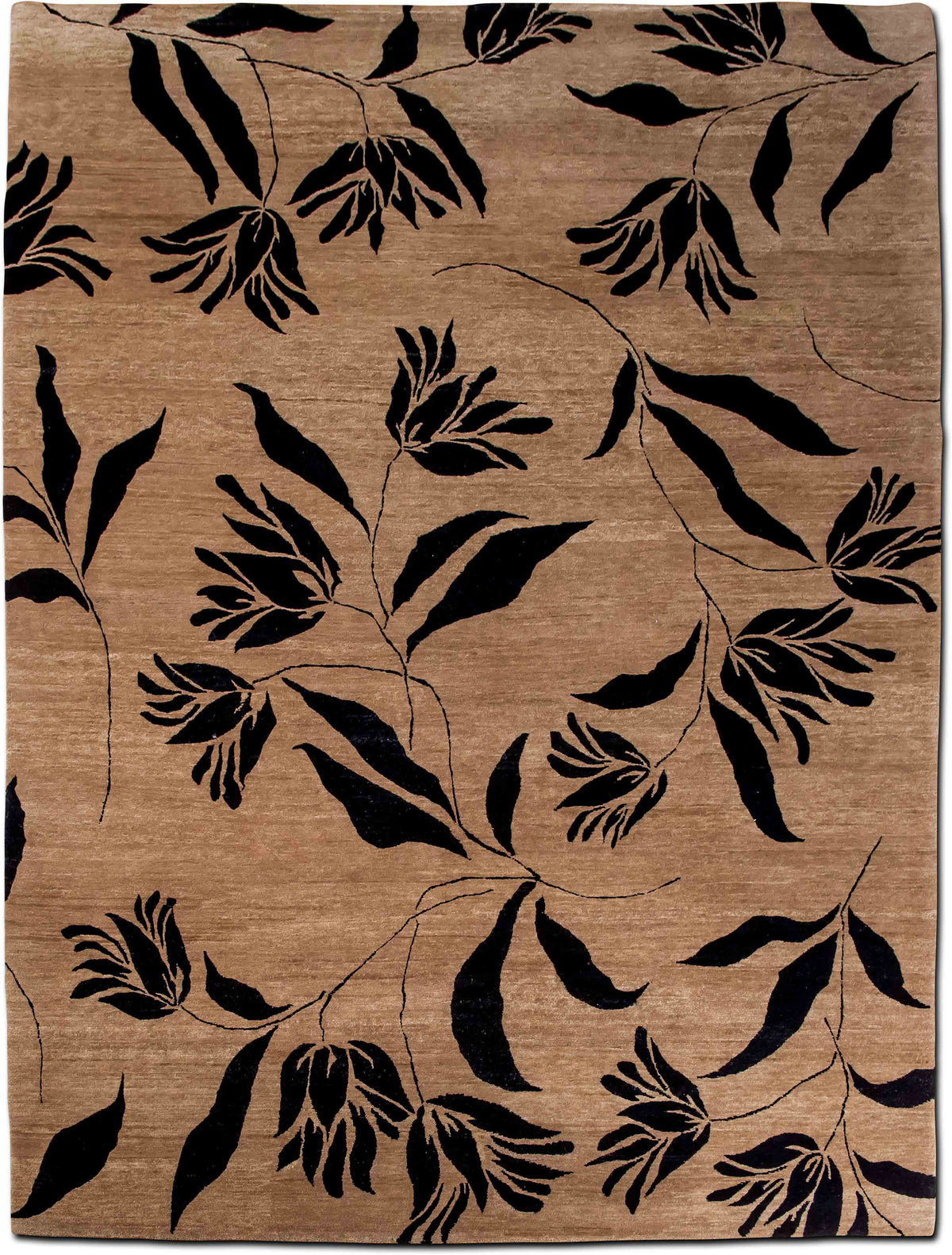 Tufenkian French Tulips Suede — Hand-Knotted Wool Rug, 9′11″ × 7′11″