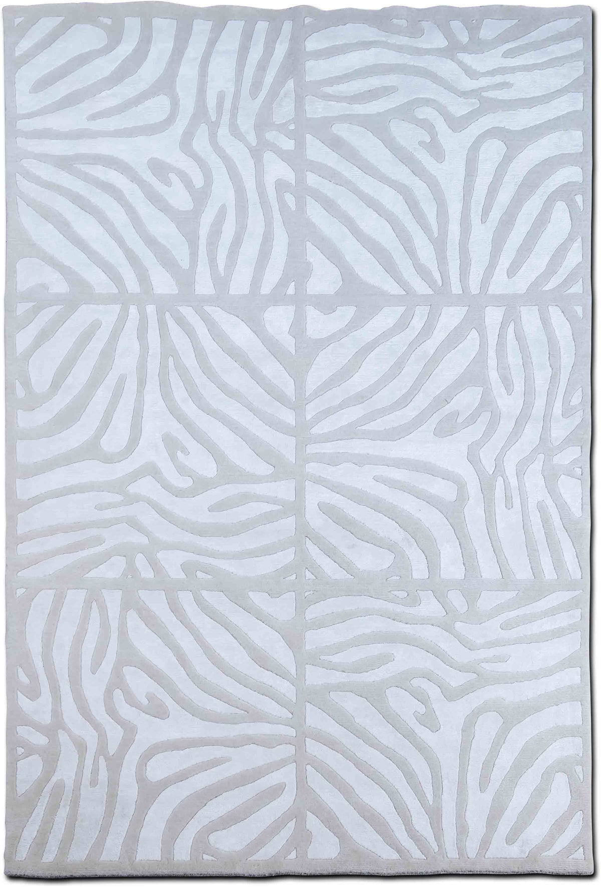 Ivory Zebra — Wool Rug, 8′ × 5′