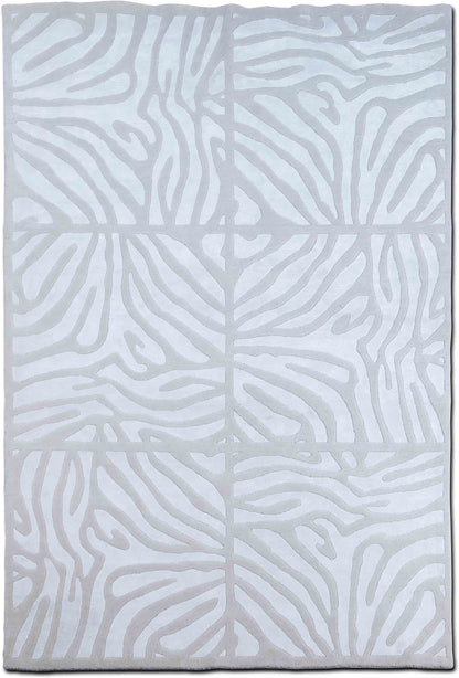 Ivory Zebra — Wool Rug, 8′ × 5′