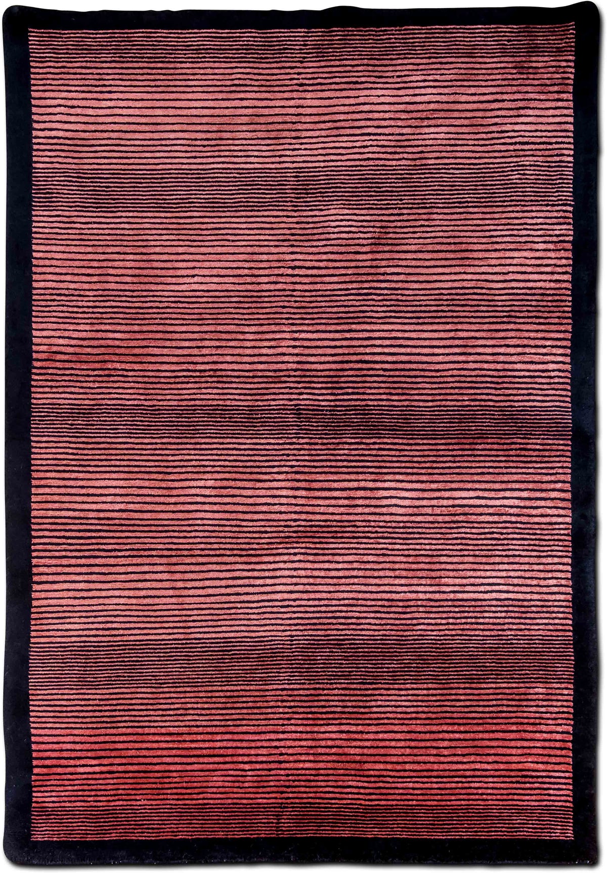 Copper Stripe Wool Rug, 8′ × 5′