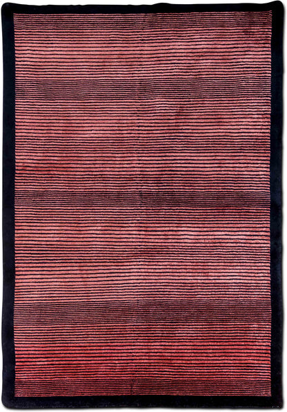 Copper Stripe Wool Rug, 8′ × 5′