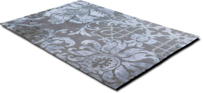 Tufenkian Damask Floral — Hand-Knotted Wool Rug, 8′4″ × 5′6″