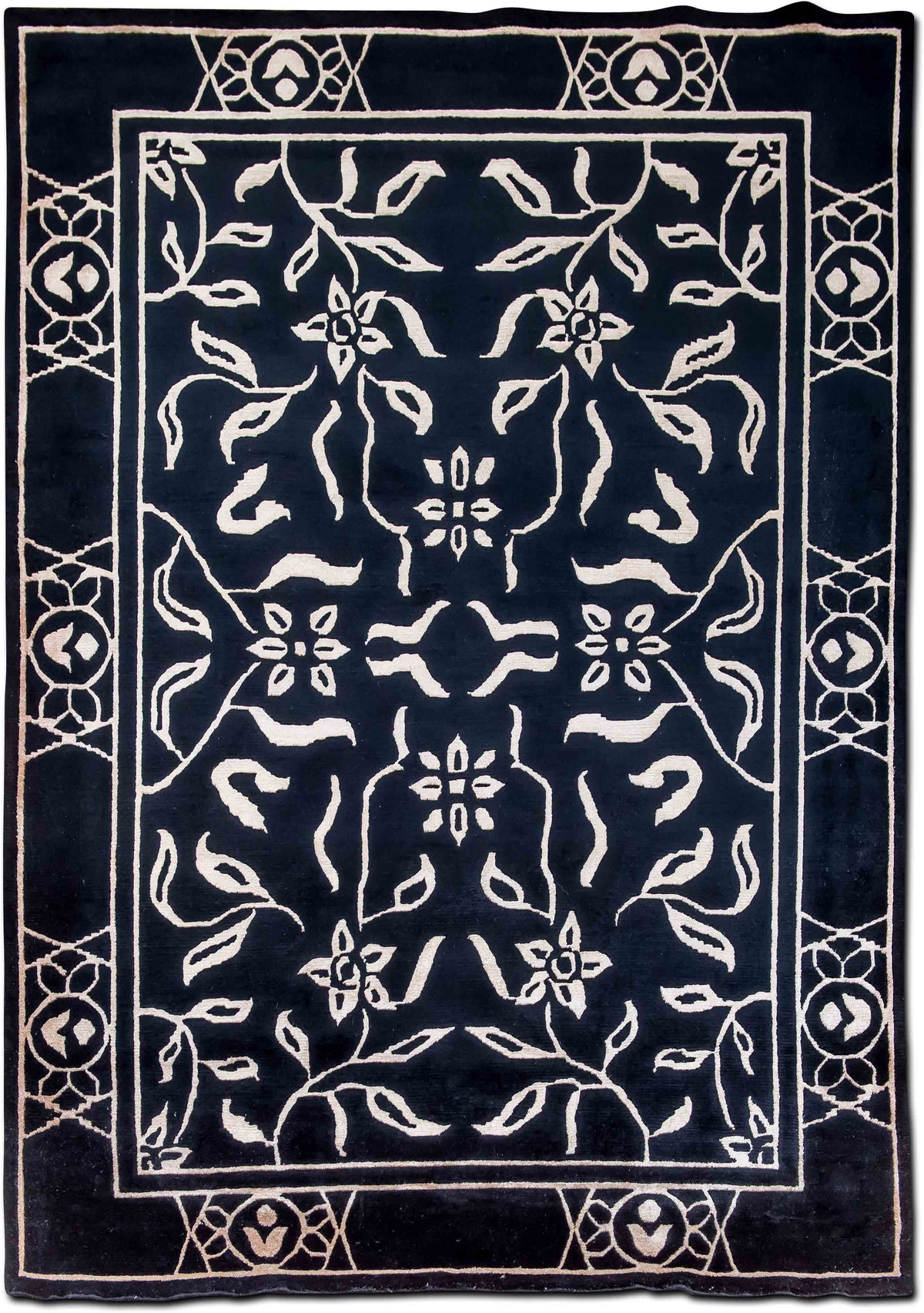 Tufenkian Floral Modern — Hand-Knotted Wool Rug, 9′5″ × 6′5″