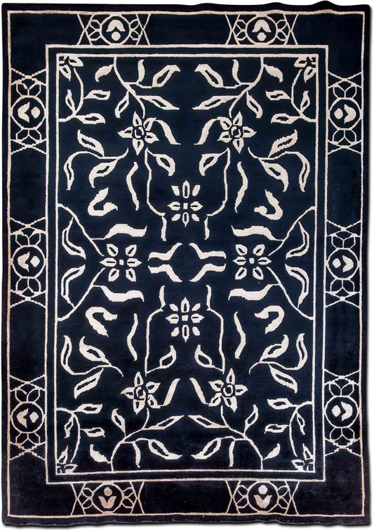 Tufenkian Floral Modern — Hand-Knotted Wool Rug, 9′5″ × 6′5″