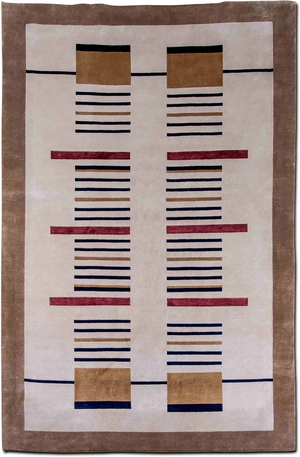 Taj Mahal Indigo — Hand-Knotted Wool Rug, 9′ × 6′