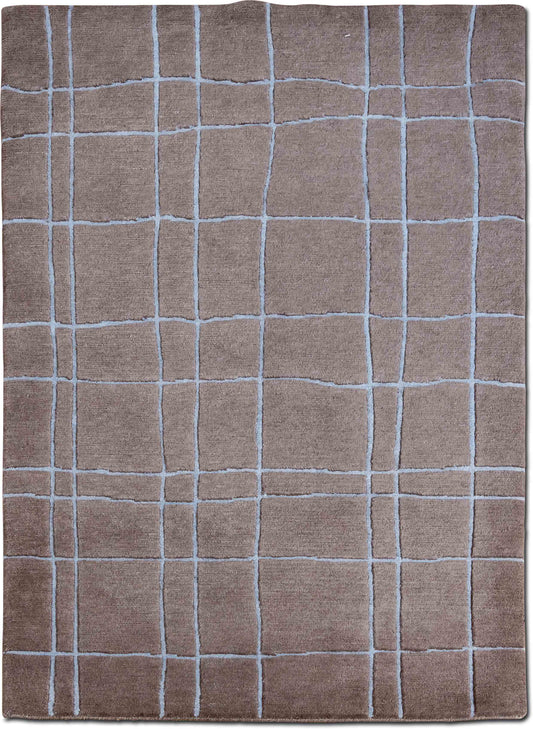Weavers Art Fields — Hand-Knotted Wool Rug, 6′ × 4′