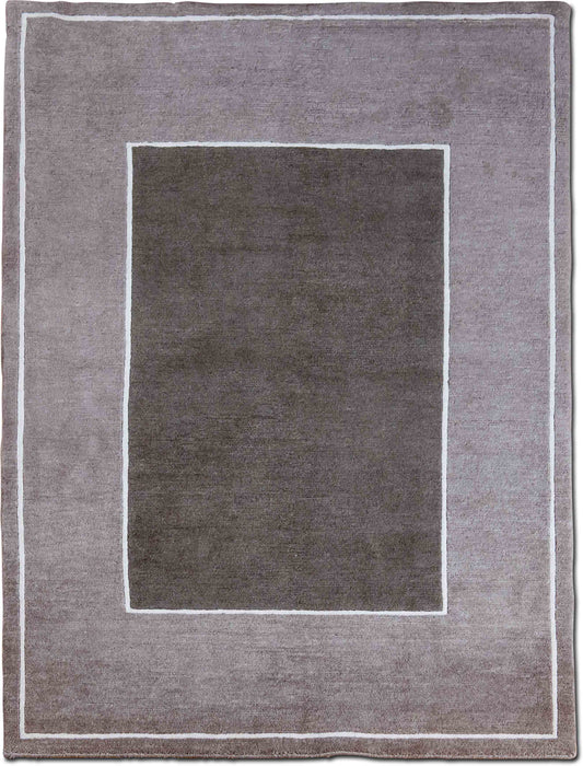 Minimalist Two-Tone — Hand-Knotted Wool Rug, 5′10″ × 4′