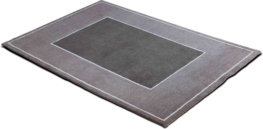 Minimalist Two-Tone — Hand-Knotted Wool Rug, 5′10″ × 4′