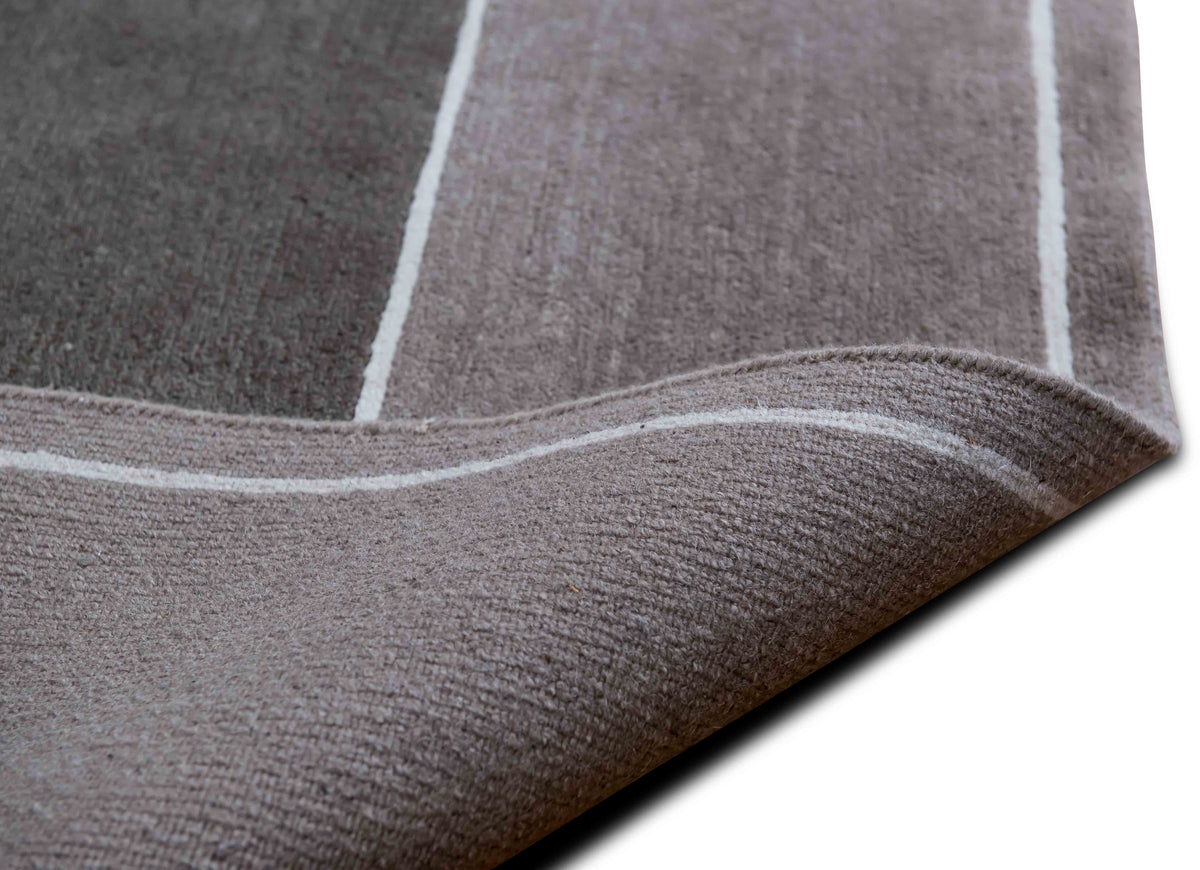 Minimalist Two-Tone — Hand-Knotted Wool Rug, 5′10″ × 4′