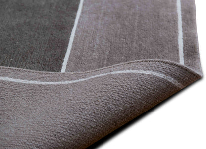 Minimalist Two-Tone — Hand-Knotted Wool Rug, 5′10″ × 4′