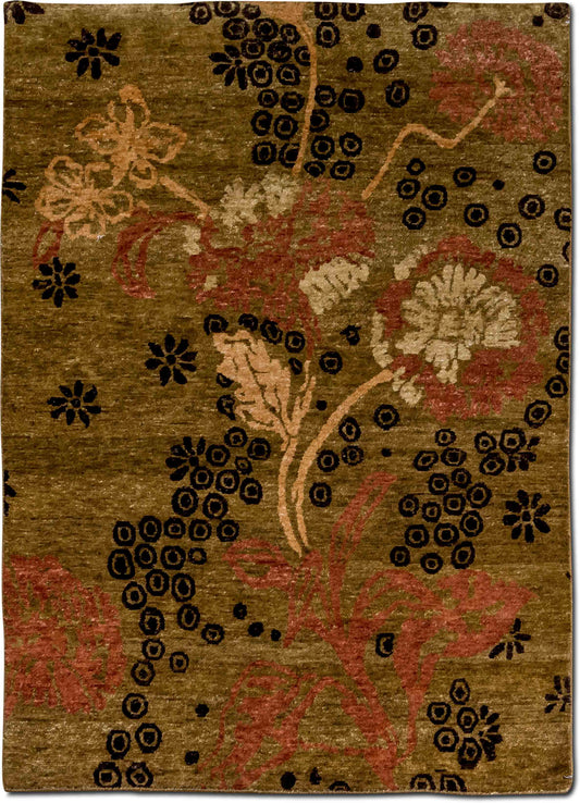 Feizy Poppy Floral — Hand-Knotted Wool Rug, 8′ × 6′