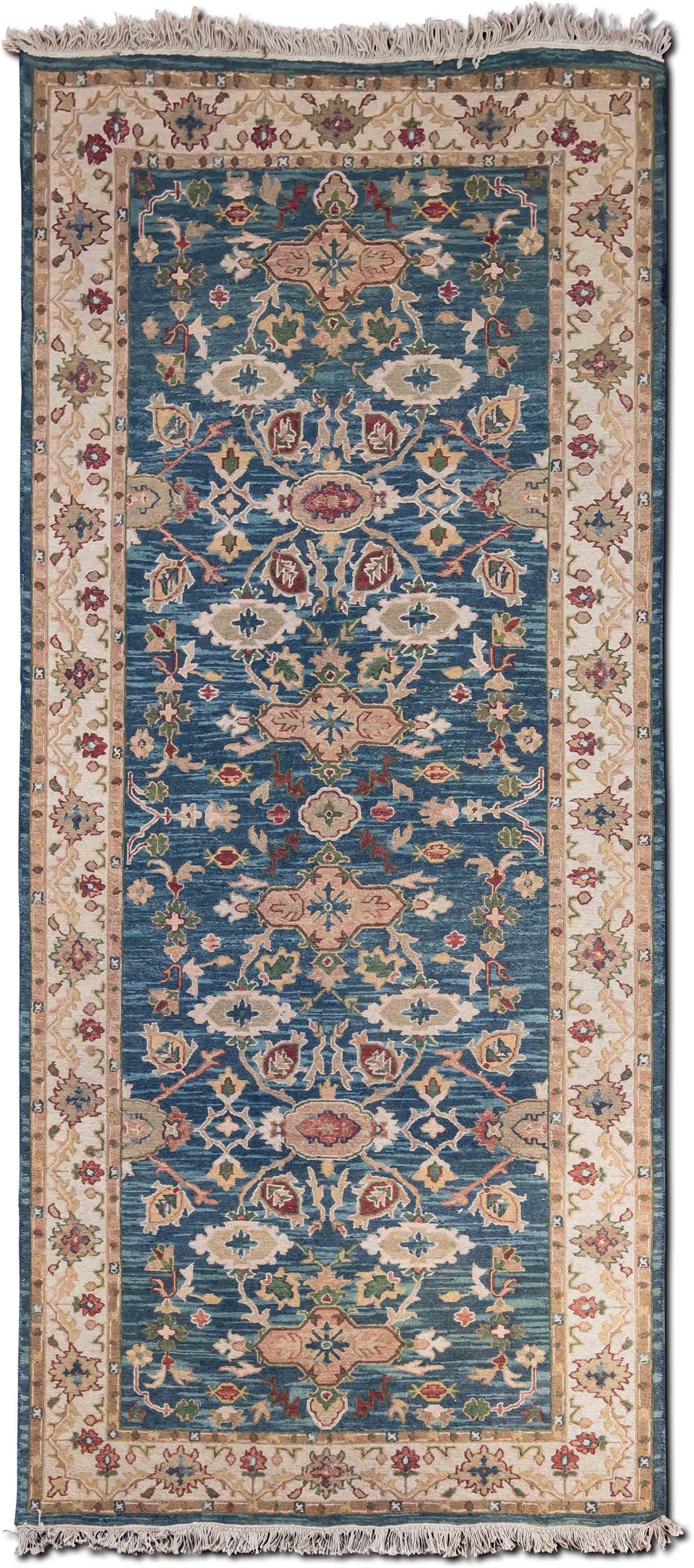 Tufenkian Floral Runner — Hand-Knotted Wool Rug, 9′9″ × 4′