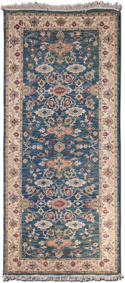 Tufenkian Floral Runner — Hand-Knotted Wool Rug, 9′9″ × 4′