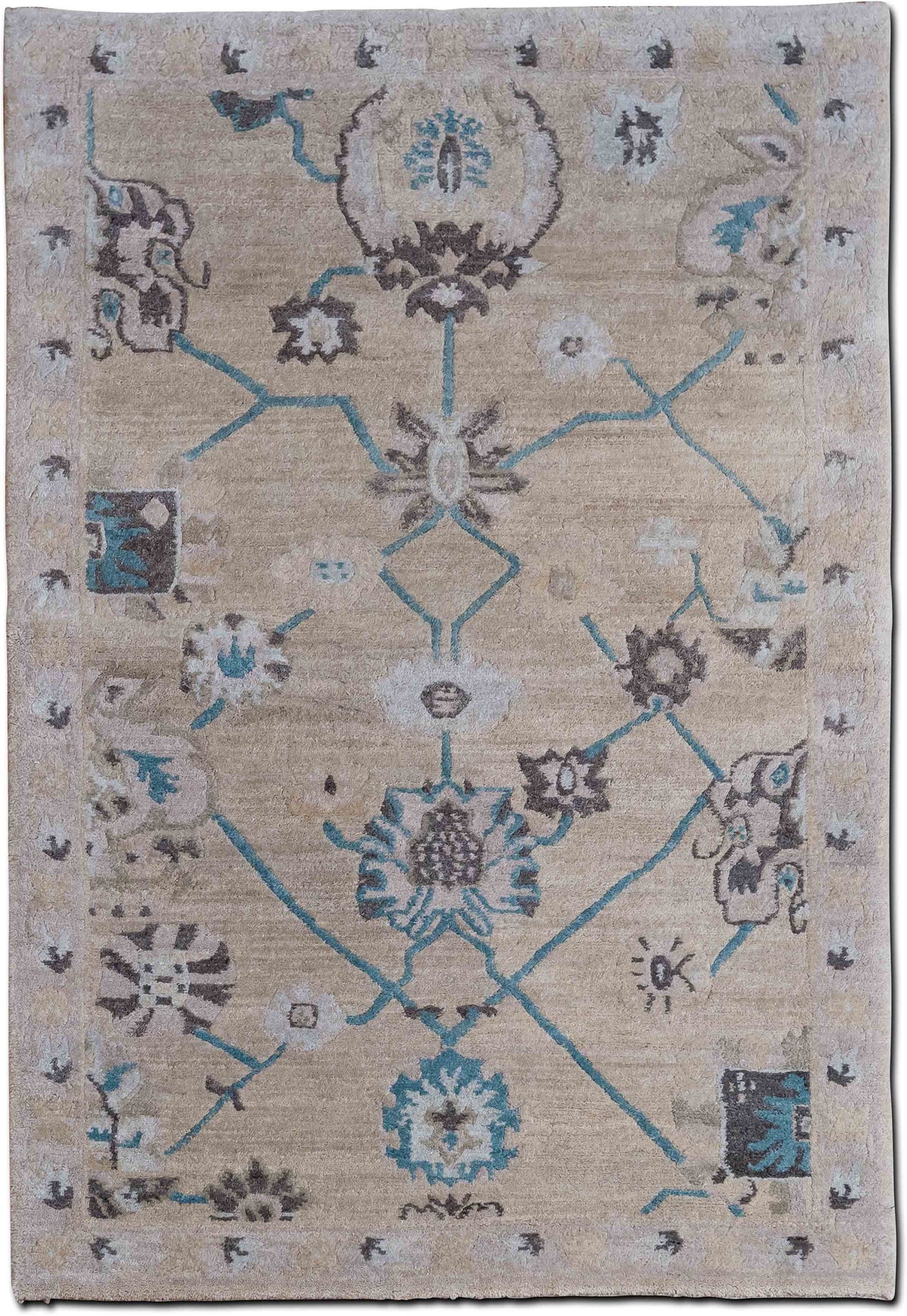 Tufenkian Wintermoon — Hand-Knotted Wool Rug, 5′ × 3′