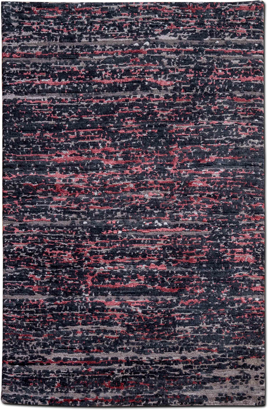 Tufenkian Sandstone Taupe Red — Hand-Knotted Rug, 5′ × 3′