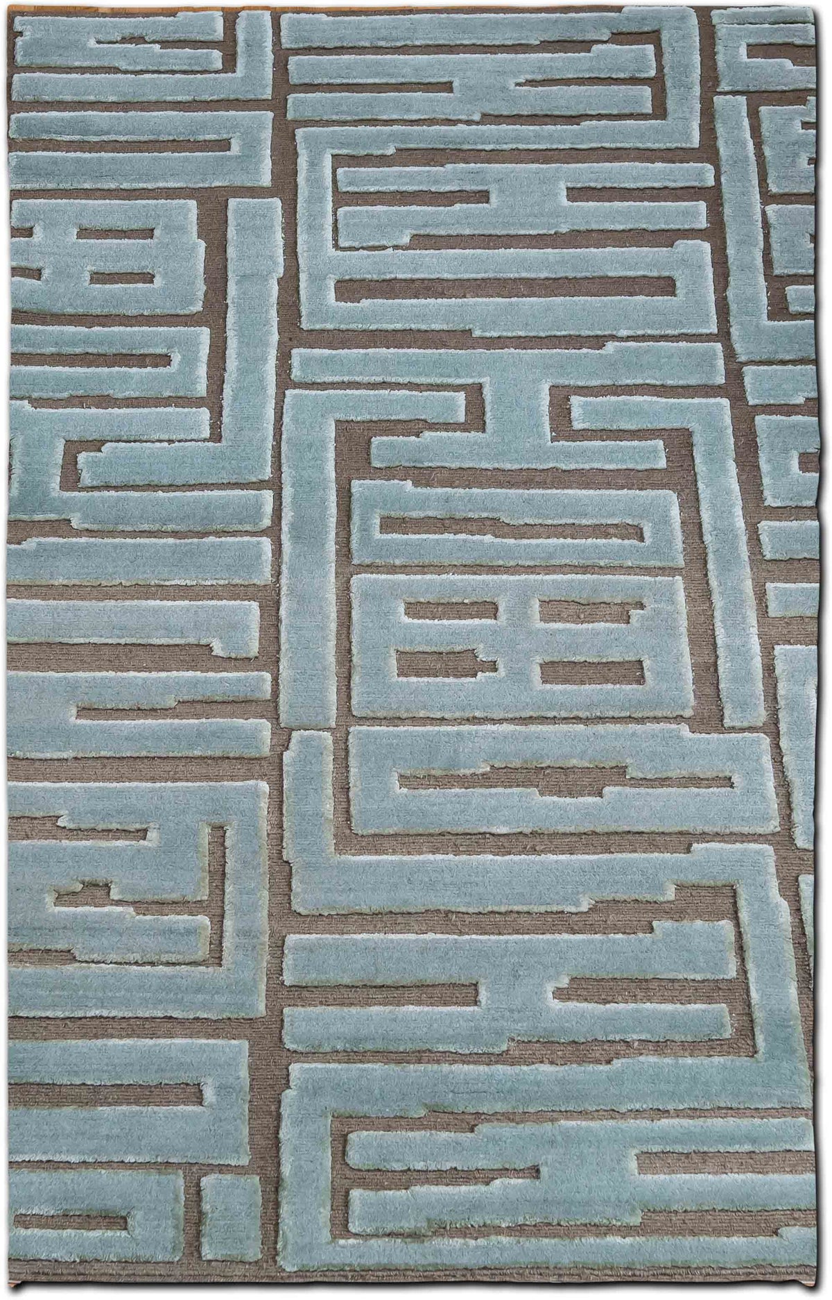 Tufenkian Tiki Herb — Hand-Knotted Wool & Silk Rug, 5′ × 3′
