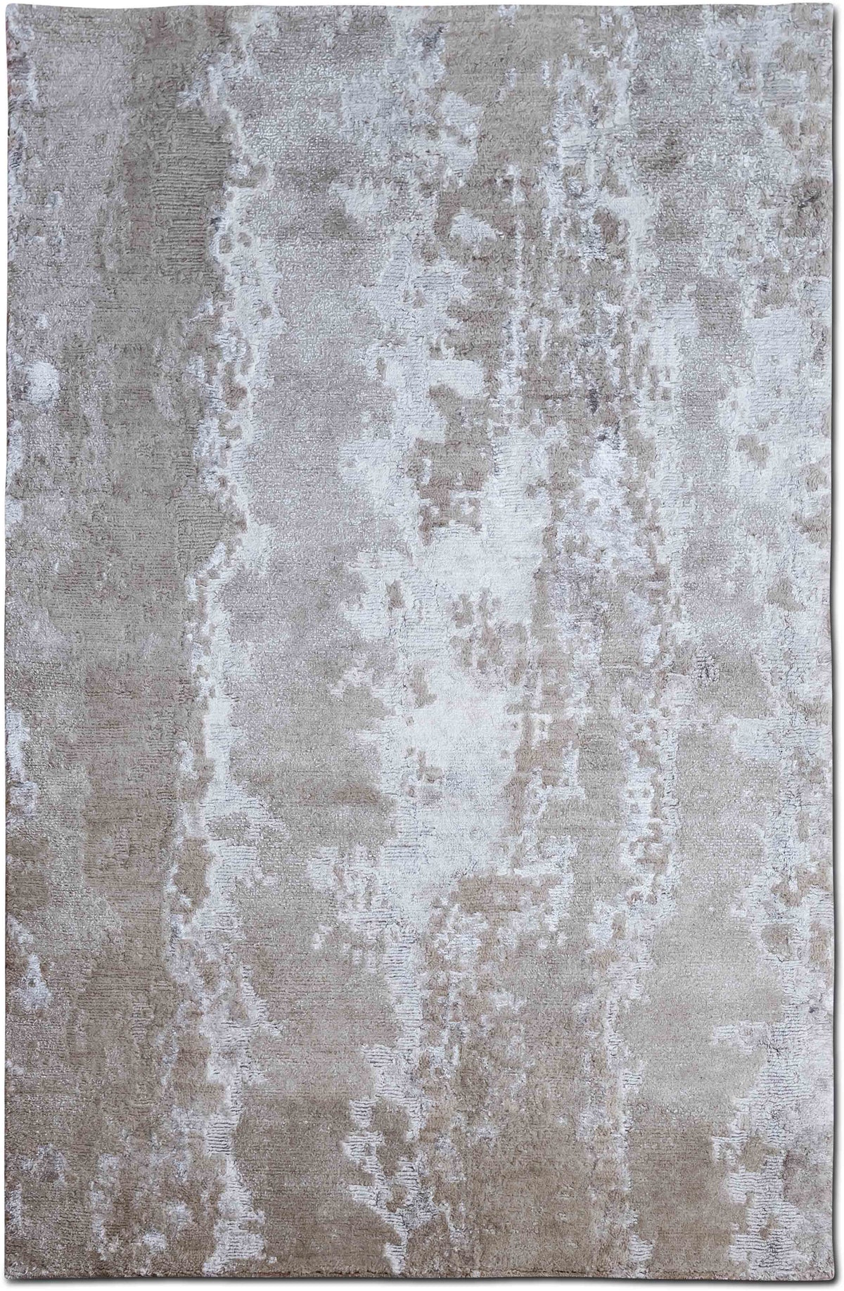 Tufenkian Desert Platinum — Hand-Knotted Wool, Bamboo Silk & Linen Rug