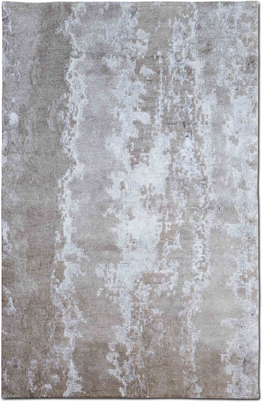 Tufenkian Desert Platinum — Hand-Knotted Wool, Bamboo Silk & Linen Rug