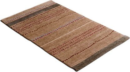 Tufenkian Dotted Rows — Hand-Knotted Wool Rug, 5′ × 3′