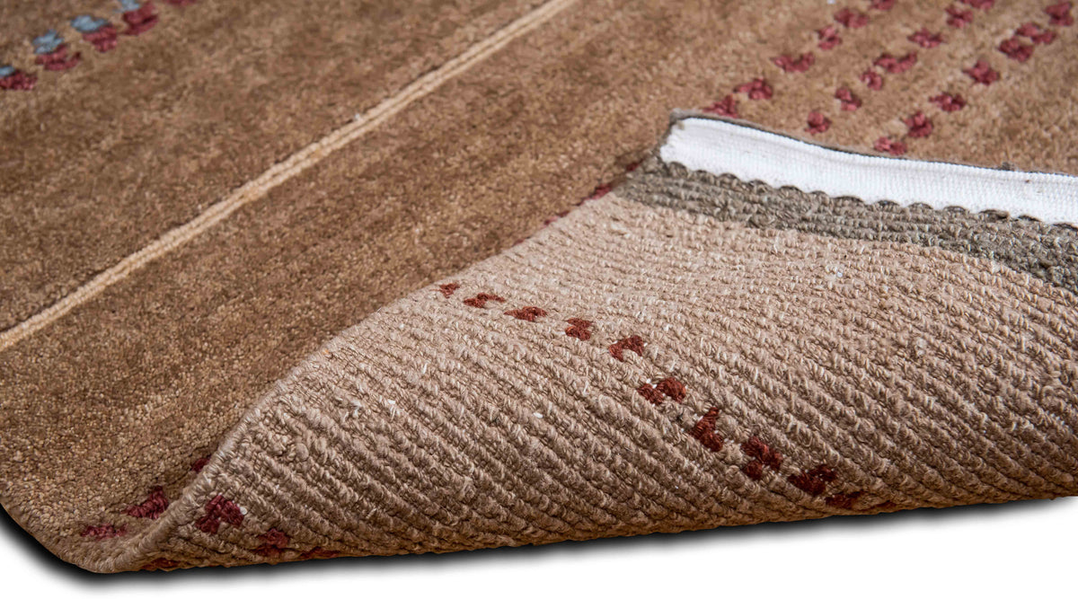 Tufenkian Dotted Rows — Hand-Knotted Wool Rug, 5′ × 3′