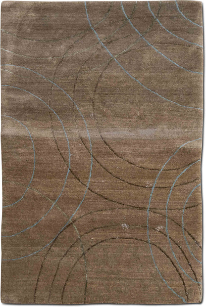 Tufenkian Cirque Algae — Hand-Knotted Wool & Silk Rug, 5′ × 3′