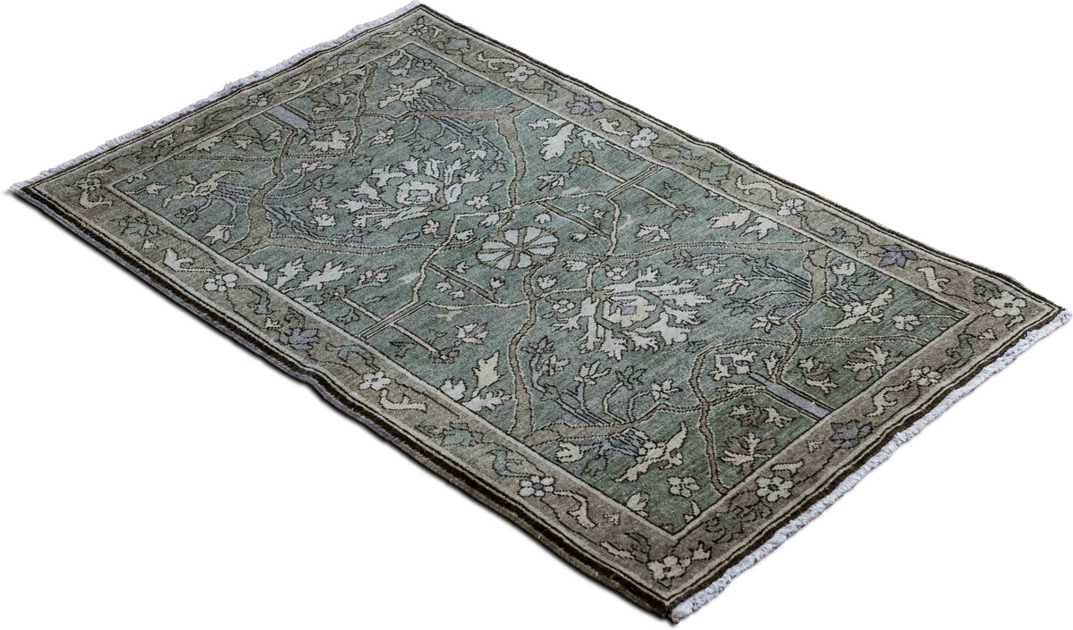 Tufenkian Jozan Glacier — Hand-Knotted Wool Rug, 5′ × 3′