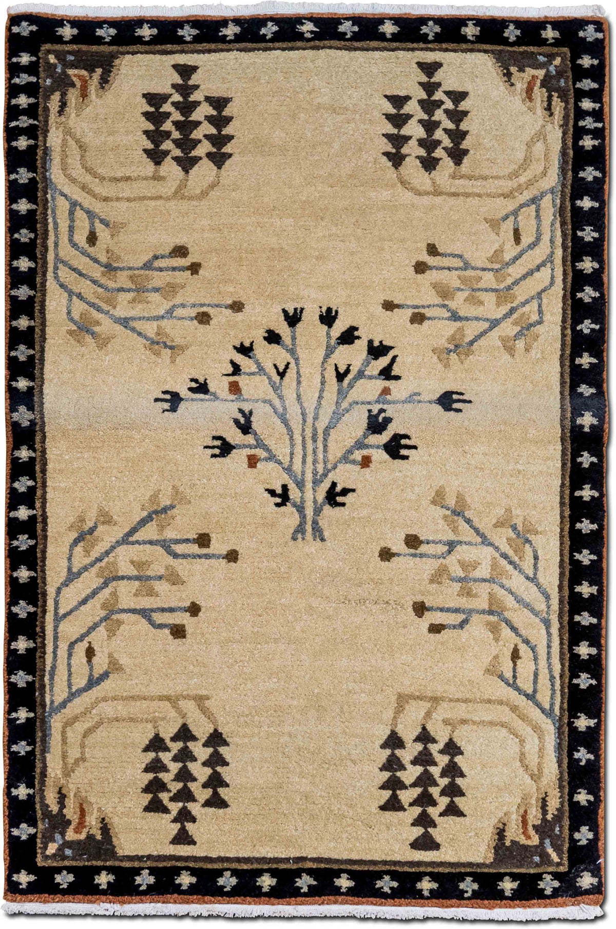 Tufenkian Donegal Branches — Hand-Knotted Wool Rug, 5′ × 3′