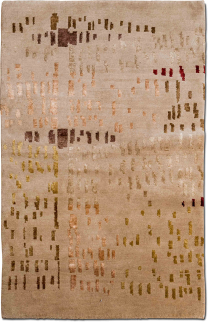 Tufenkian Prati Maple — Hand-Knotted Wool & Silk Rug, 5′ × 3′