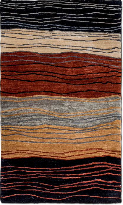 Tufenkian Tides Autumn — Hand-Knotted Wool Rug, 5′ × 3′
