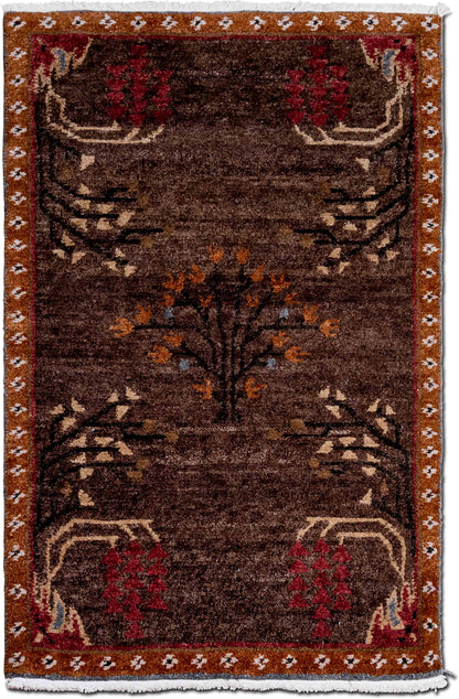 Tufenkian Donegal Branches Tree Rose — Hand-Knotted Wool Rug, 5′ × 3′
