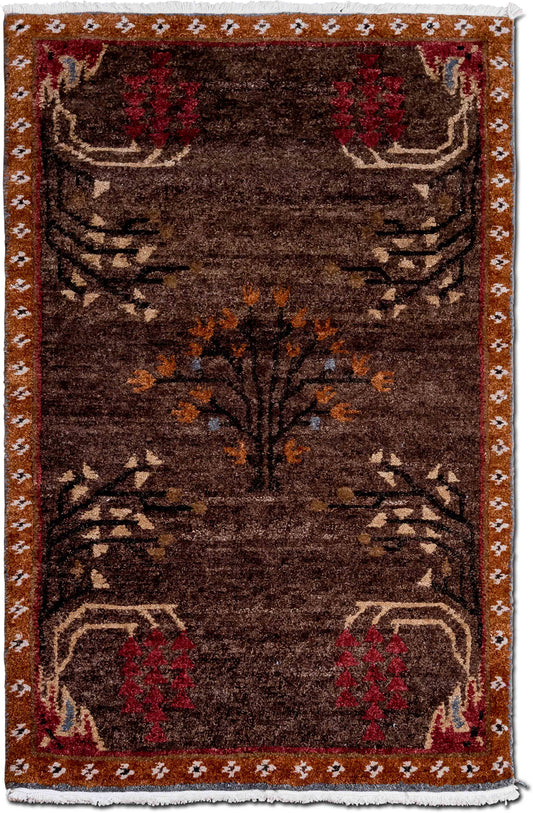 Tufenkian Donegal Branches Tree Rose — Hand-Knotted Wool Rug, 5′ × 3′
