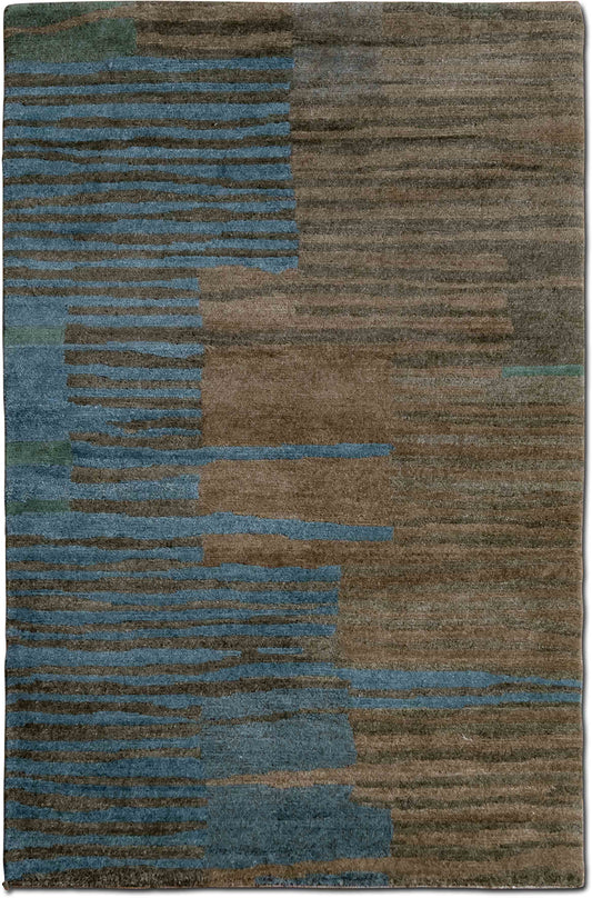 Tufenkian Righe Lakebed — Hand-Knotted Wool Rug, 5′ × 3′
