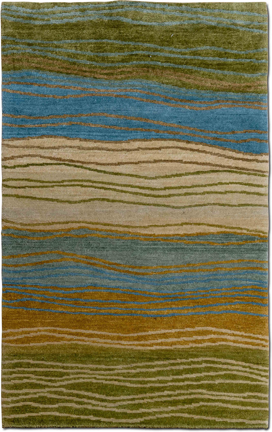 Tufenkian Tides Meadowbrook — Hand-Knotted Wool Rug, 5′ × 3′