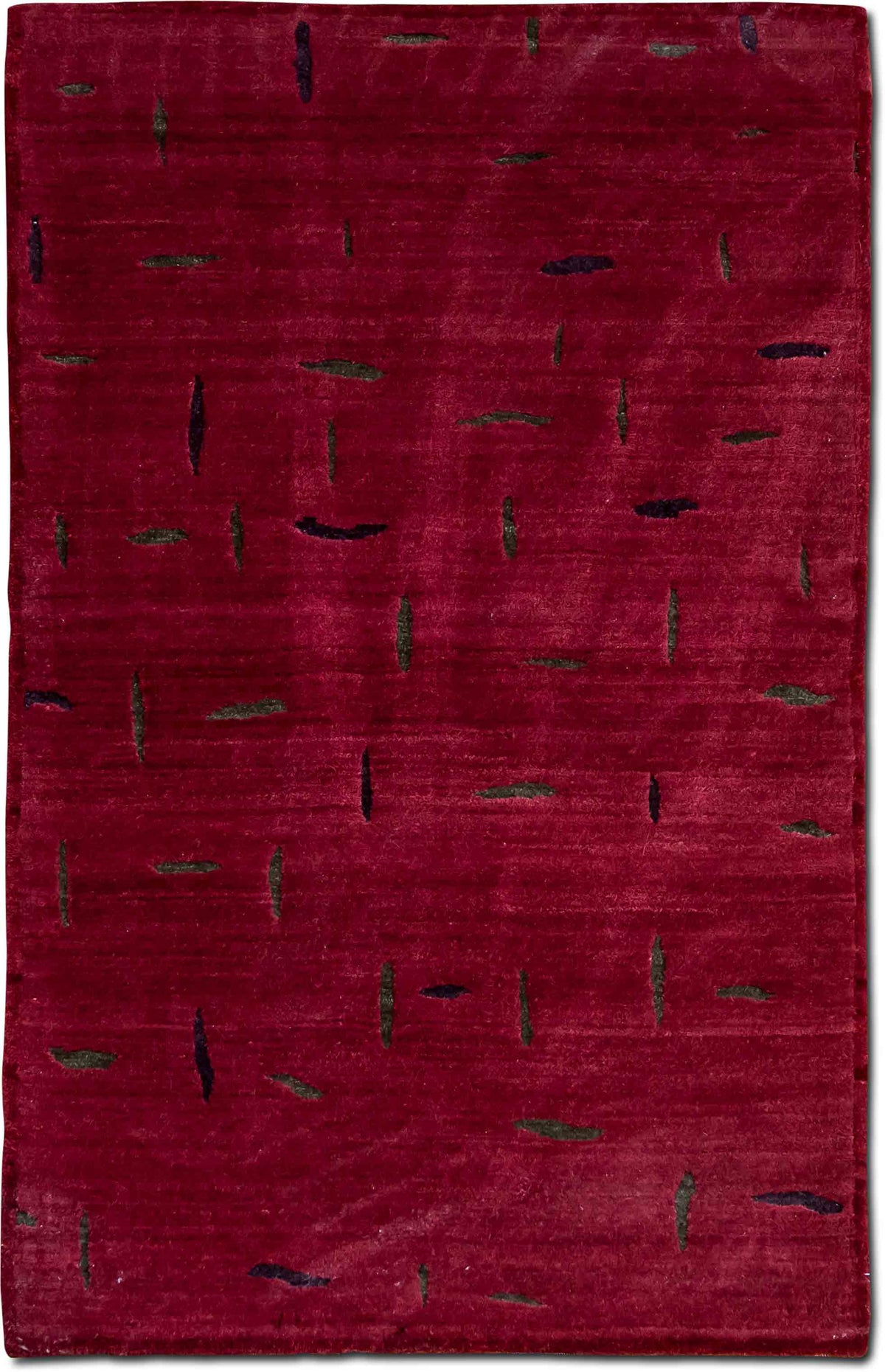 Tufenkian Chit Chat Lipstick — Hand-Knotted Wool Rug, 5′ × 3′