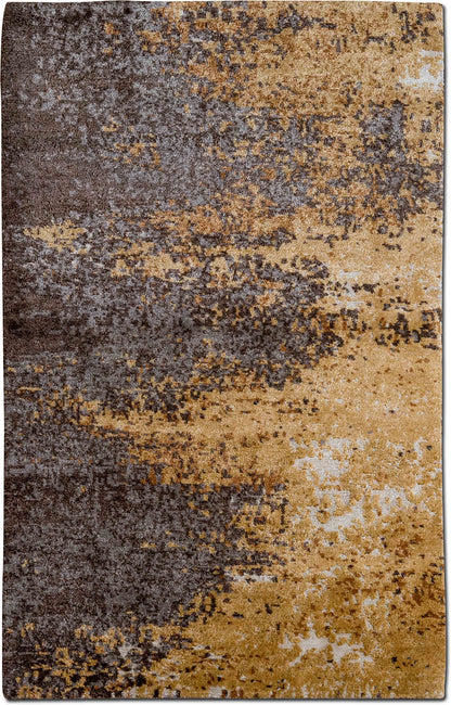 Tufenkian Sierra Red — Hand-Knotted Wool, Bamboo Silk & Linen Rug, 5′ × 3′