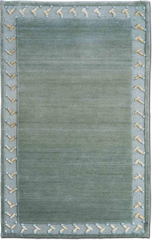Serenity Light Green — Wool Rug, 5′ × 3′