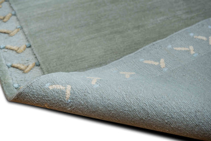 Tufenkian Brown & Cream Trim — Hand-Knotted Wool Rug, 5′ × 3′