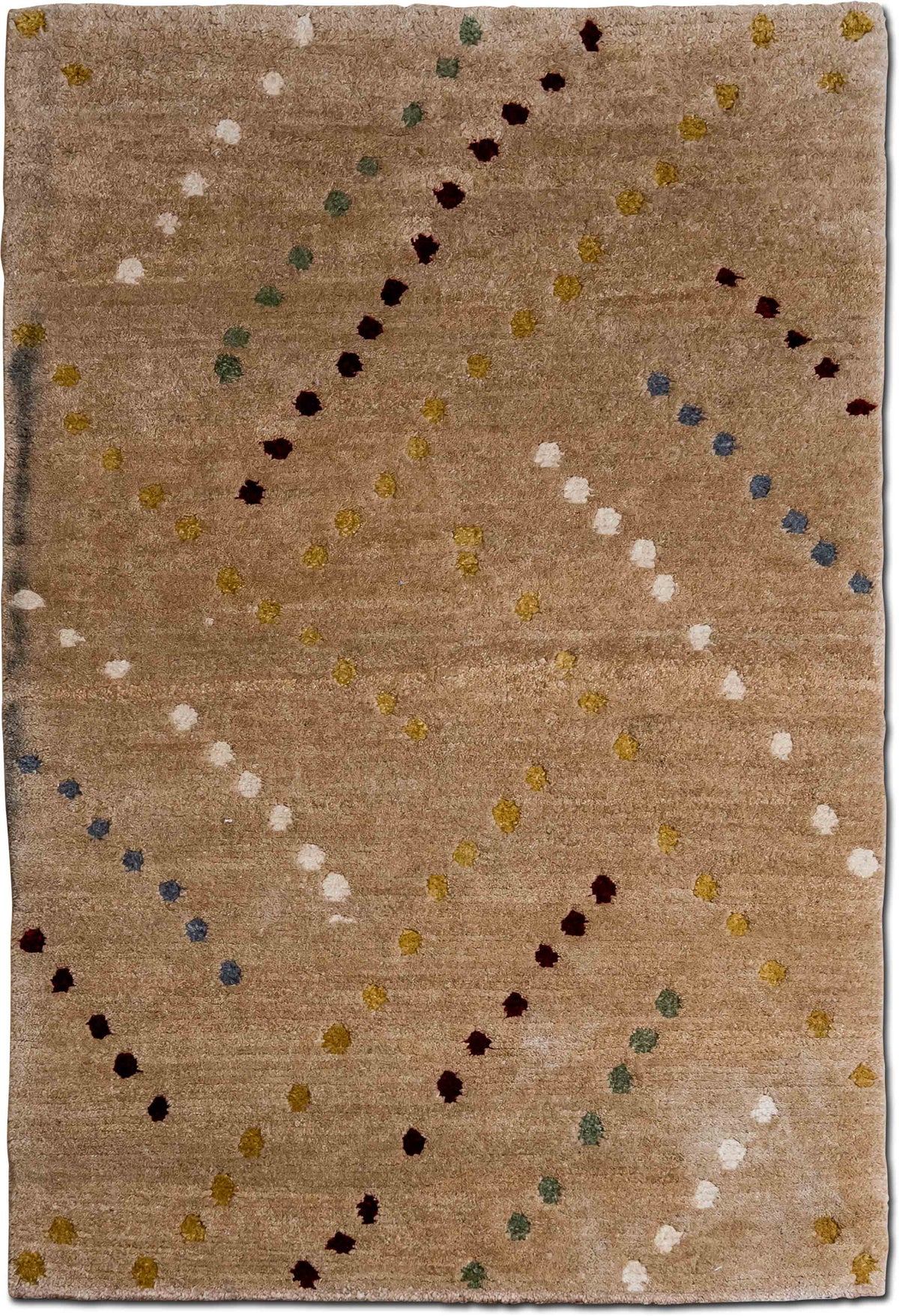 Tufenkian Spotlight Wheatberry — Hand-Knotted Wool Rug, 5′ × 3′