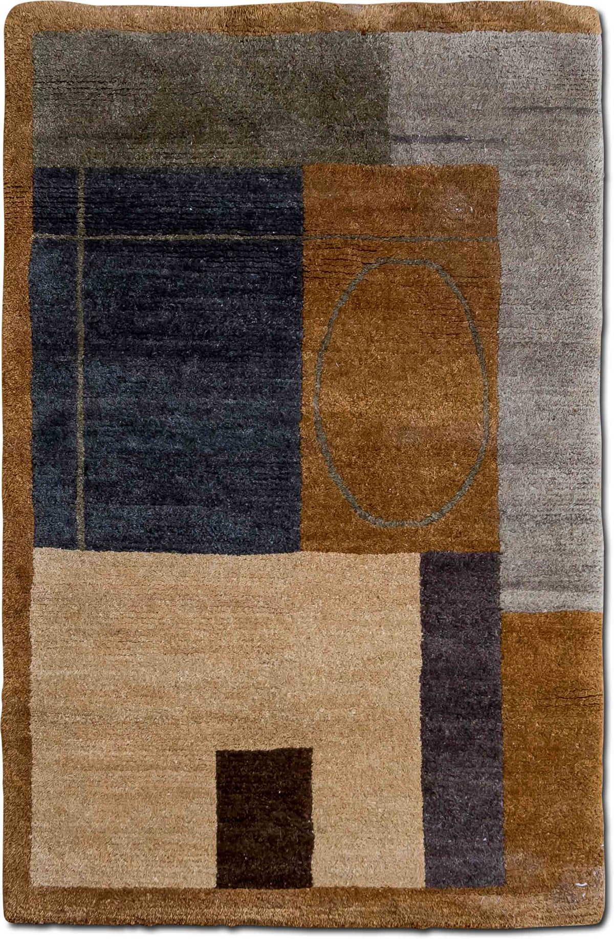 Tufenkian Tumbledown Butterscotch — Hand-Knotted Wool Rug, 5′ × 3′