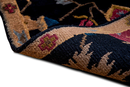 Tufenkian Abstract Floral — Hand-Knotted Wool Rug, 5′ × 3′