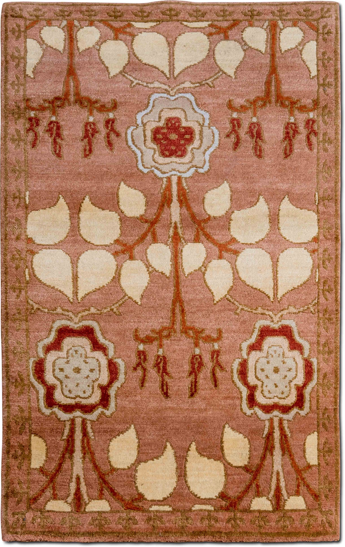 Tufenkian Floral — Hand-Knotted Wool Rug, 5′ × 3′